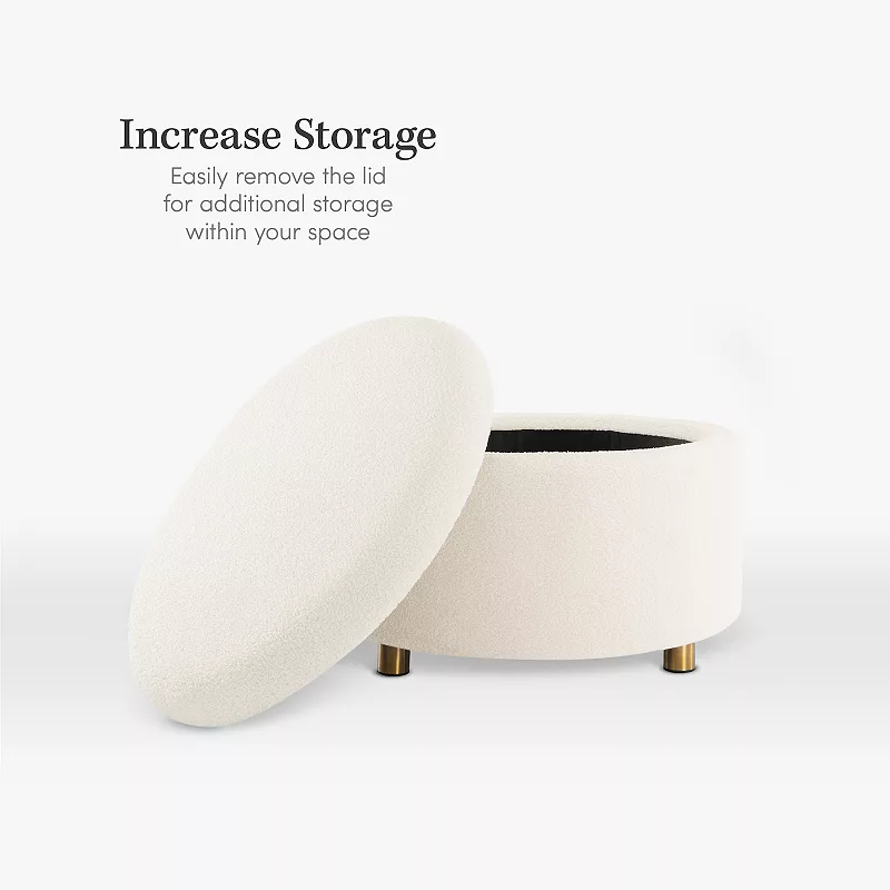 Sadie Round Storage Ottoman