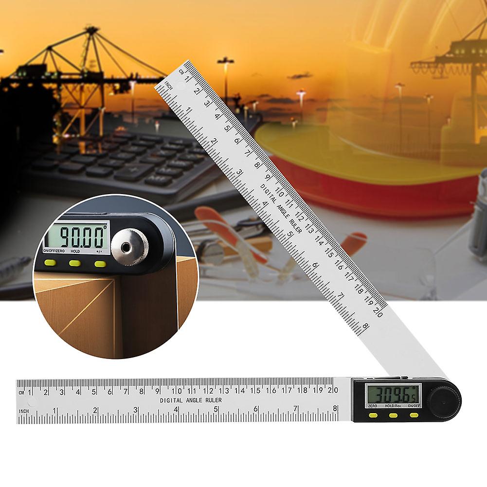 Pvc 0-200mm Electronic Digital Protractor Goniometer Angle Finder Gauge Ruler