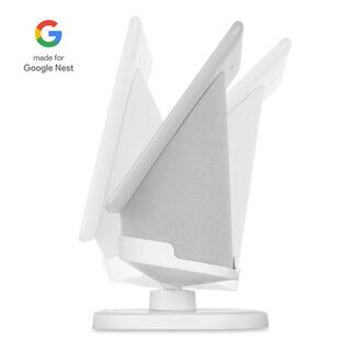 Wasserstein Official Made for Google Adjustable Stand Compatible with Google Nest Hub Max in Chalk GoogleHubMaxStaWhtUSA