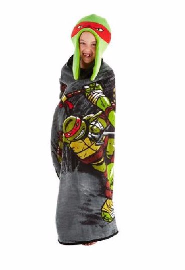 TMNT Teenage Mutant Ninja Turtles HoodiWinks Blanket Throw Helmut Hat - Personalized