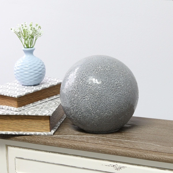 Simple Designs 1 Light Mosaic Stone Ball Table Lamp