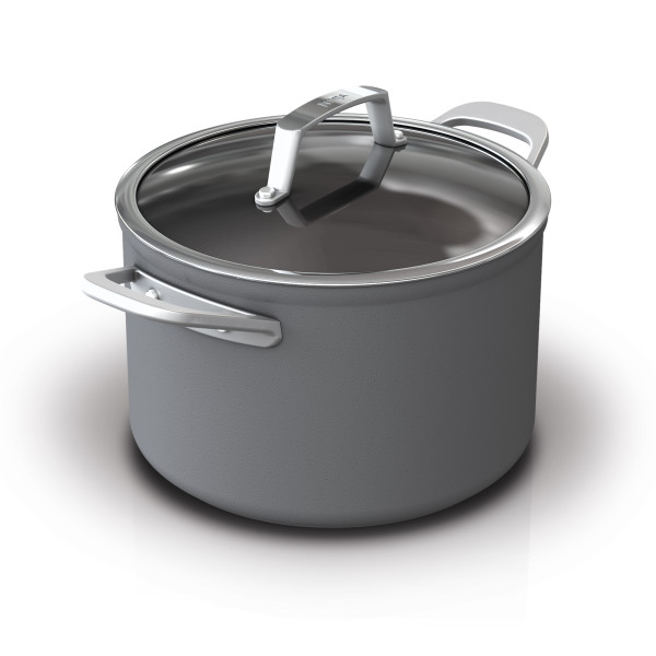 Ninja Foodi NeverStick Premium Hard-Anodized 6 1/2-Quart Stock Pot with Glass Lid C30465