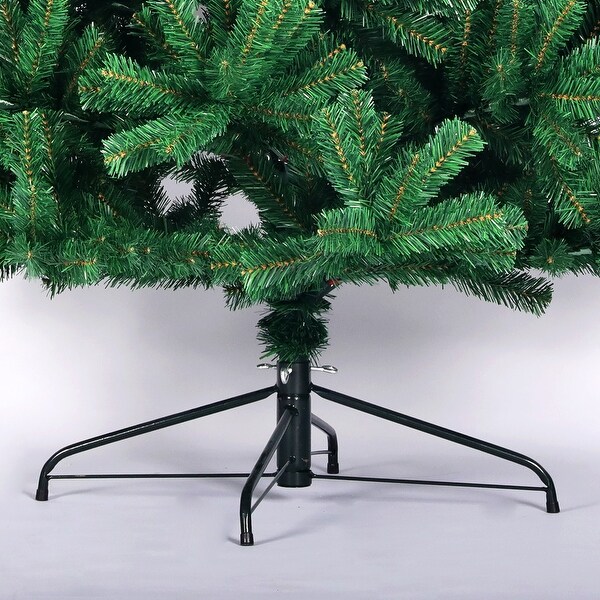 Full Spruce Artificial Christmas Tree，8FT/7.5FT/6FT Unlit PVC Fir with 1680/1400/1000 Tips，Metal Stand，Indoor Decor