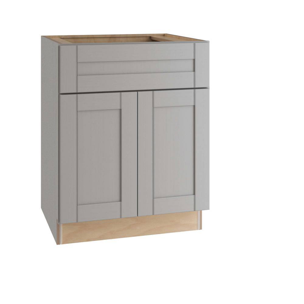 MILL'S PRIDE 110.5 in. W x 24 in. D x 90 in. Vesuvius Gray Shaker Stock Ready to Assemble Base Kitchen Cabinet Laundry Room LDRY-1T110-RVG