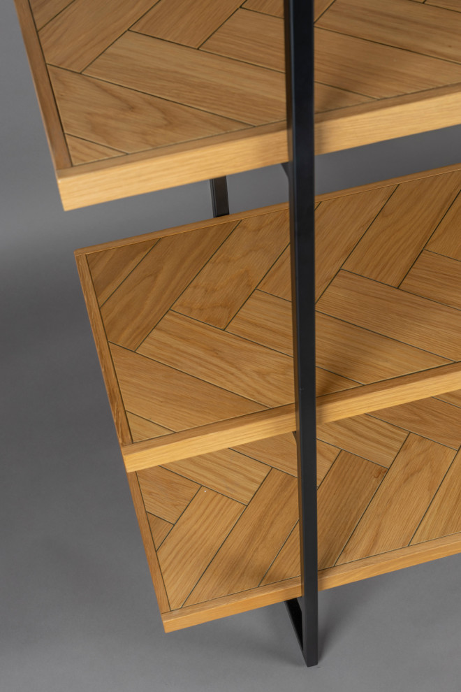 Wooden Herringbone Shelf  Dutchbone Class  Brown   Industrial   Bookcases   by Oroa   Distinctive Furniture  Houzz