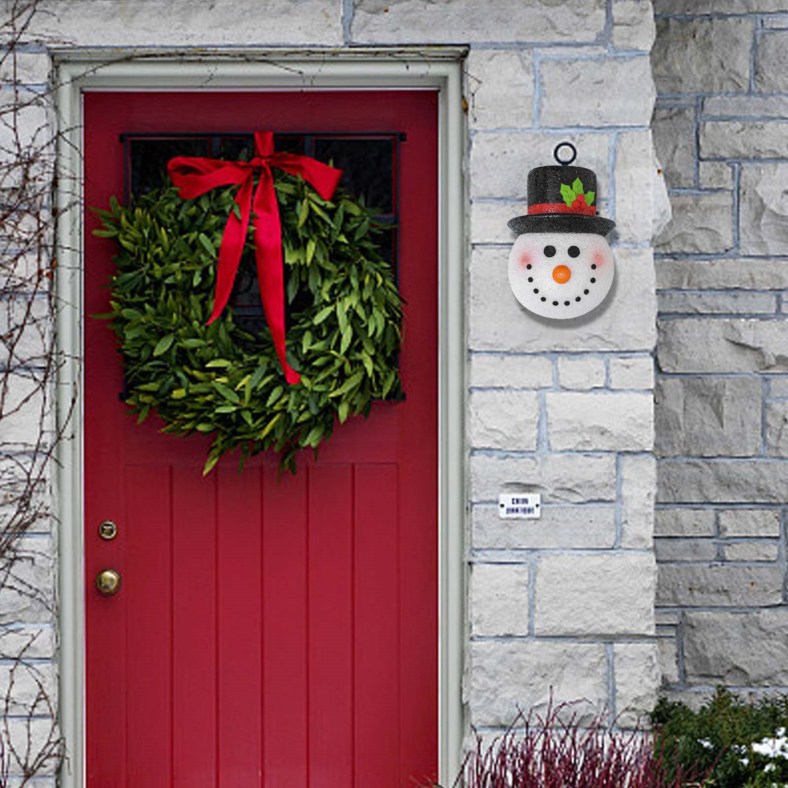 Christmas Lampshade Door Hanging Snowman Lamp Hanging Street Lampshade Snowman Lampshade