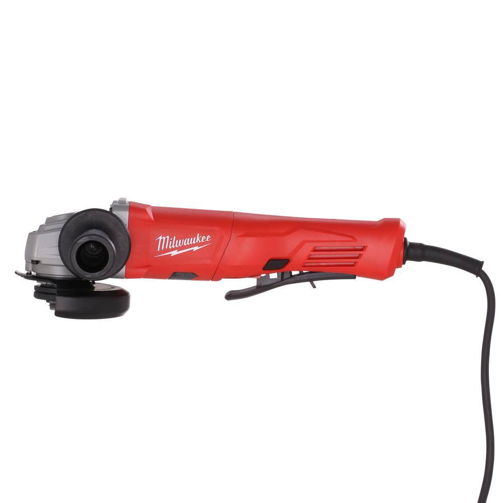 MW 11 Amp Corded 4-12 in. Small Angle Grinder Paddle Lock-On 6141-30