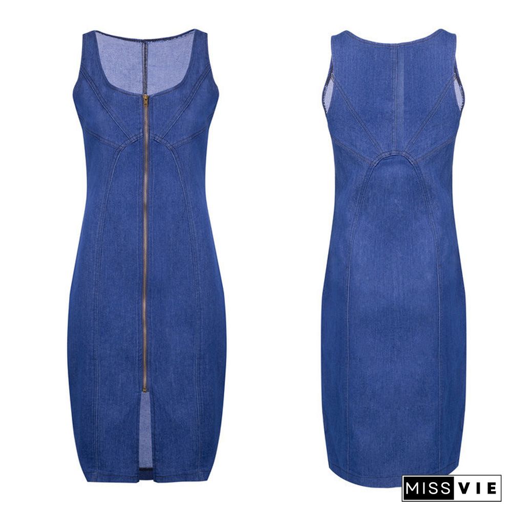 Women's Slim Denim Dress Casual Dresses