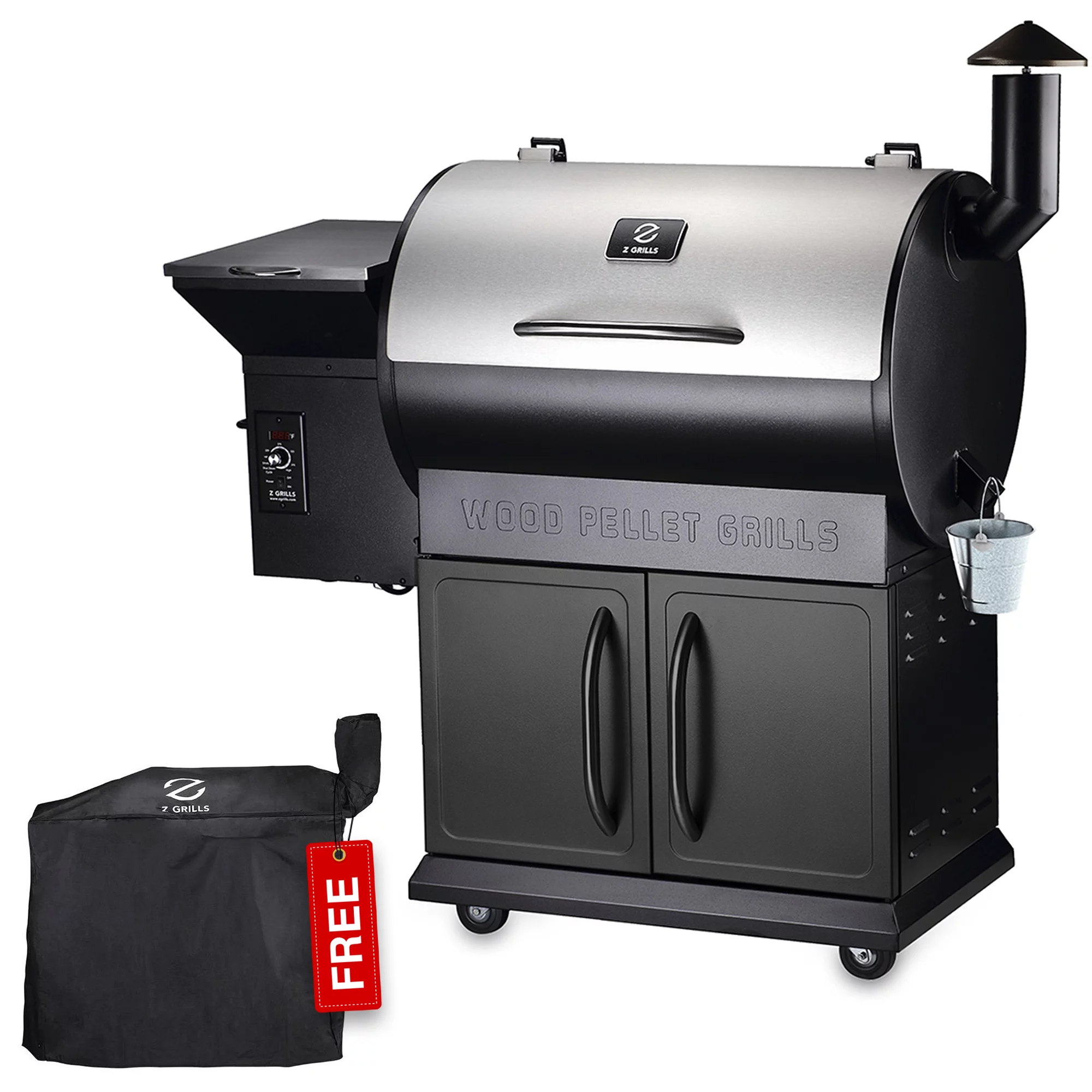 Z Grills ZPG-700E 697 sq. in. Pellet Grill and Smoker Stainless Steel