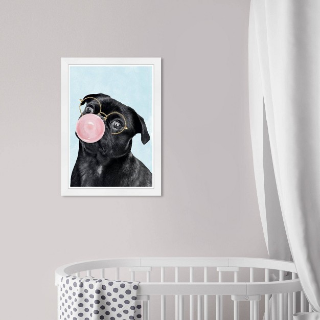 X 21 quot Puppy Bubblegum Animals Framed Art Print Wynwood Studio