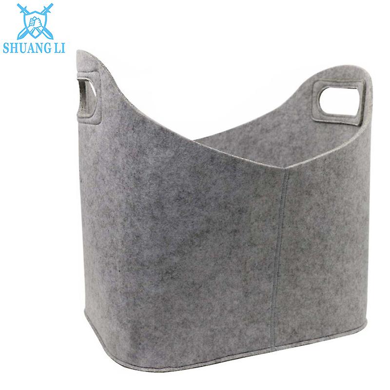 Rubberneck Xl Felt Firewood Bag For Wood，newspapers，firewood-felt Bag Dimensions 40x30x40cm，light Grey