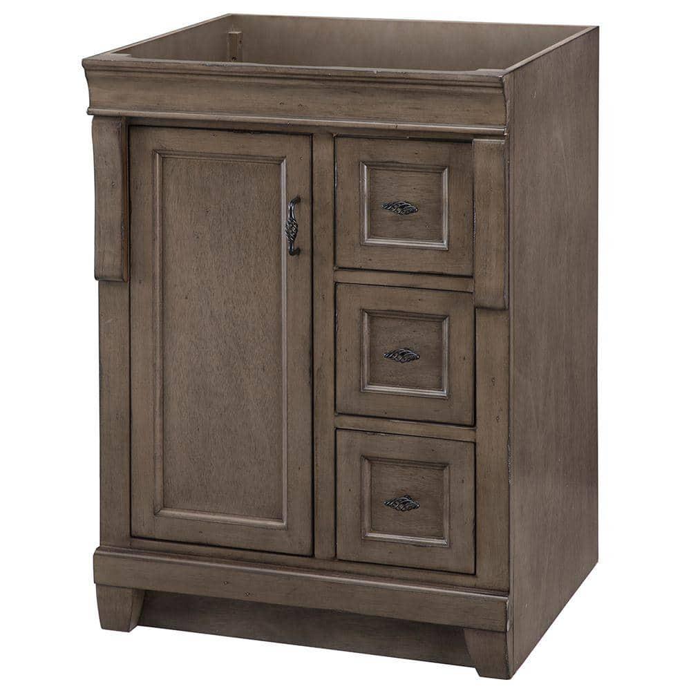 Home Decorators Collection Naples 24 in W x 21 58 in D Bath Vanity Cabinet Only in Distressed Grey