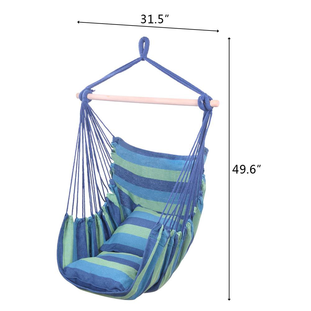 Zimtown Canvas Hammock Hanging Rope Chair Patio Hanging Swing Outdoor