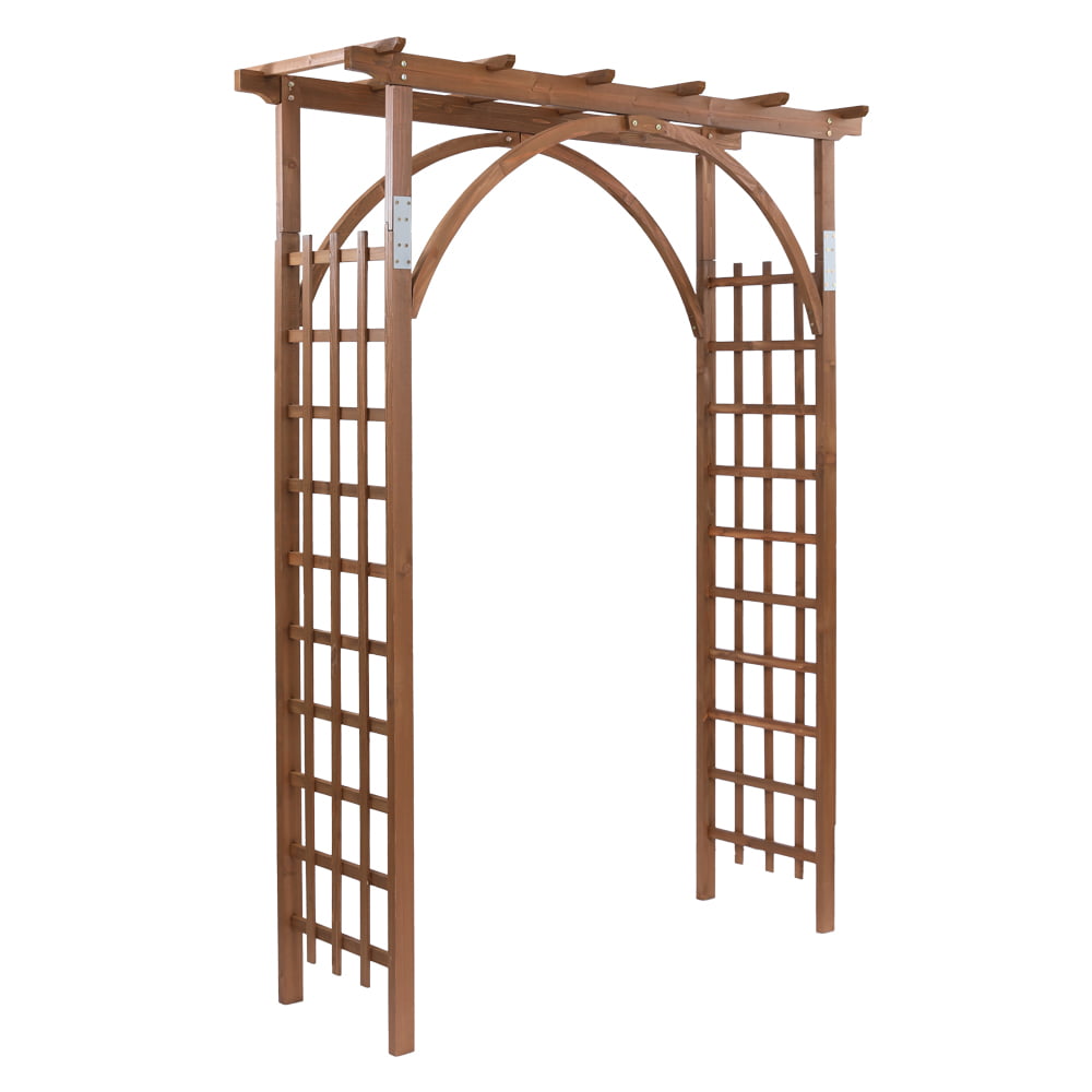 OWSOO Beautiful And Practical Garden Arch Dark Brown