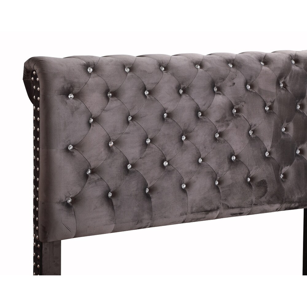 Maxx Tufted Upholstered Full Panel Bed