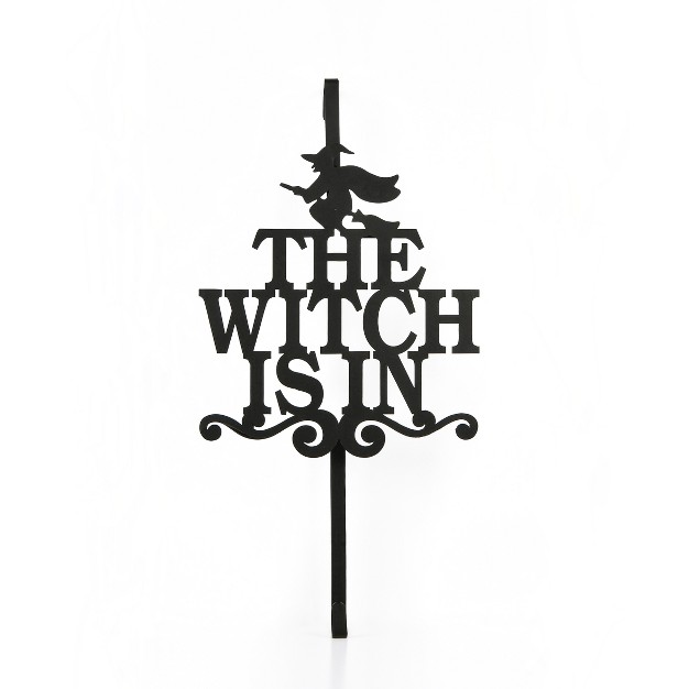 Halloween the Witch Is In quot Wreath Hanger