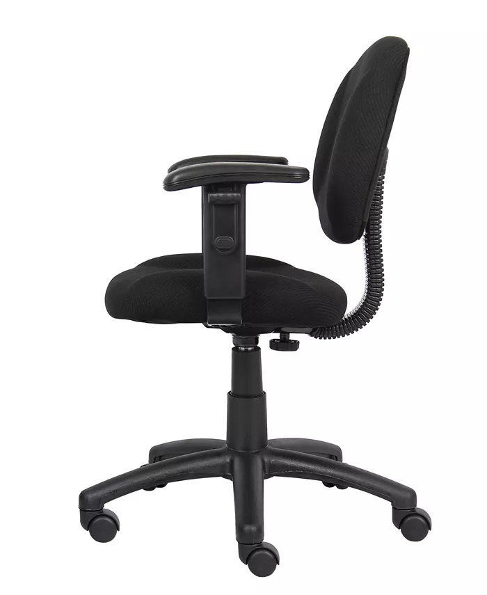 Boss Office Products Deluxe Posture Chair W  Adjustable Arms