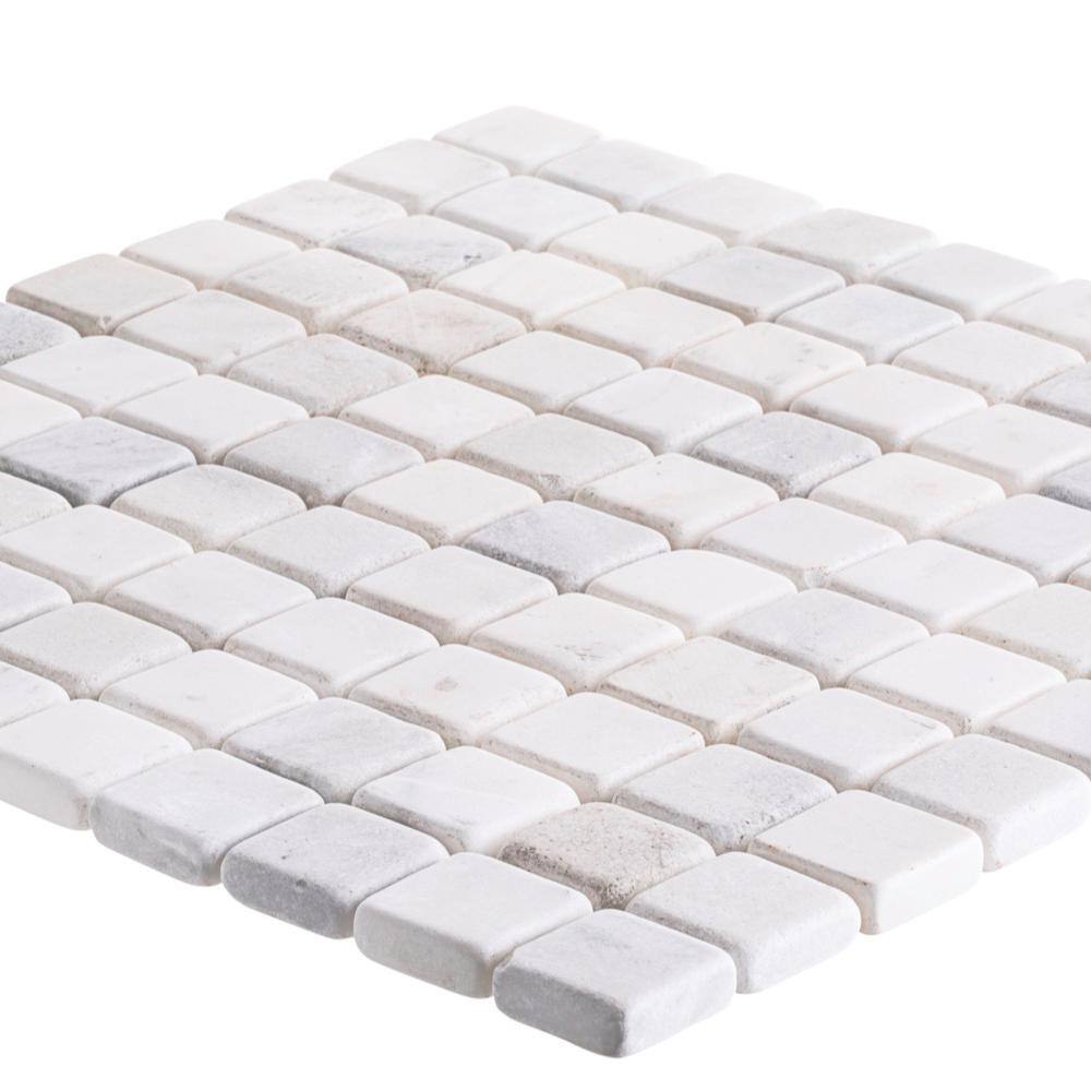 Jeffrey Court Carrara White 11.75 in. x 11.75 in. Honed Marble Wall and Floor Mosaic Tile (0.958 sq. ft.Each) 99050