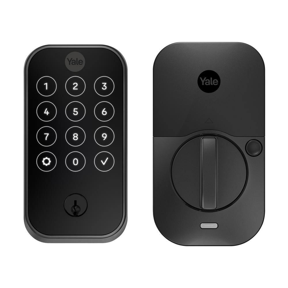 Yale Assure 2 Smart Lock Black Suede Keyed Wi-Fi Single Cylinder Deadbolt with Touchscreen Keypad YRD420-WF1-BSP