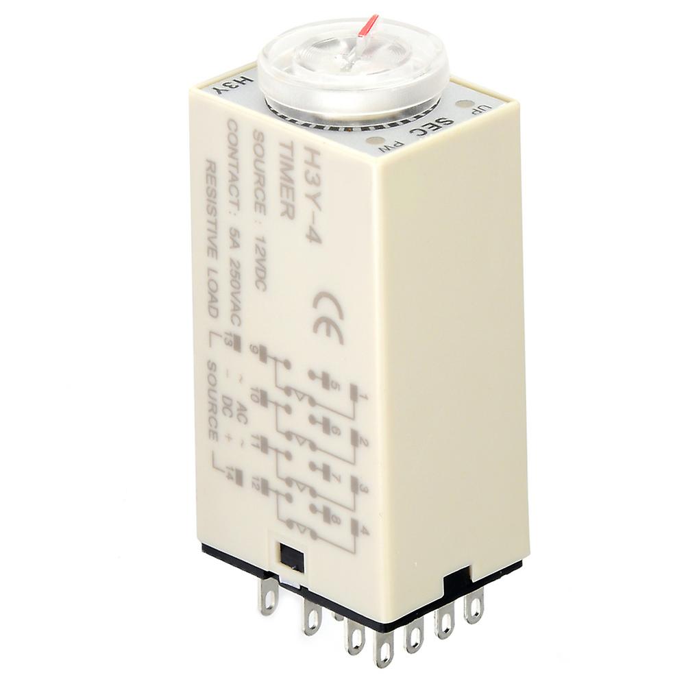 H3y-4 Time Relay Pointer Control Power On Delay Timer 14-pin 12vdc (60s)