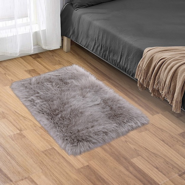 Trinity Soft Decorative Plush Shag Furry Floormat