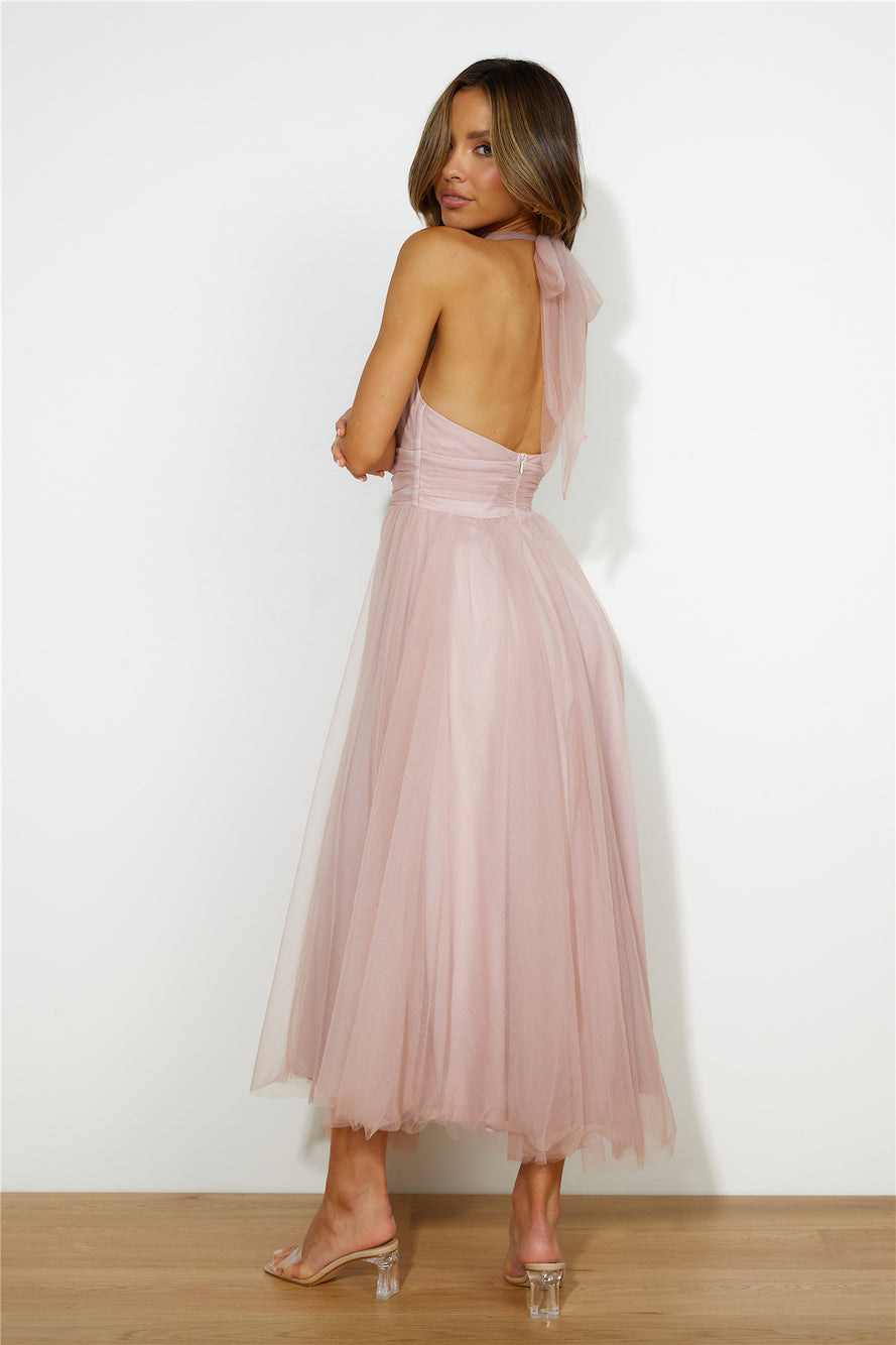 Tangled Up Maxi Dress Blush