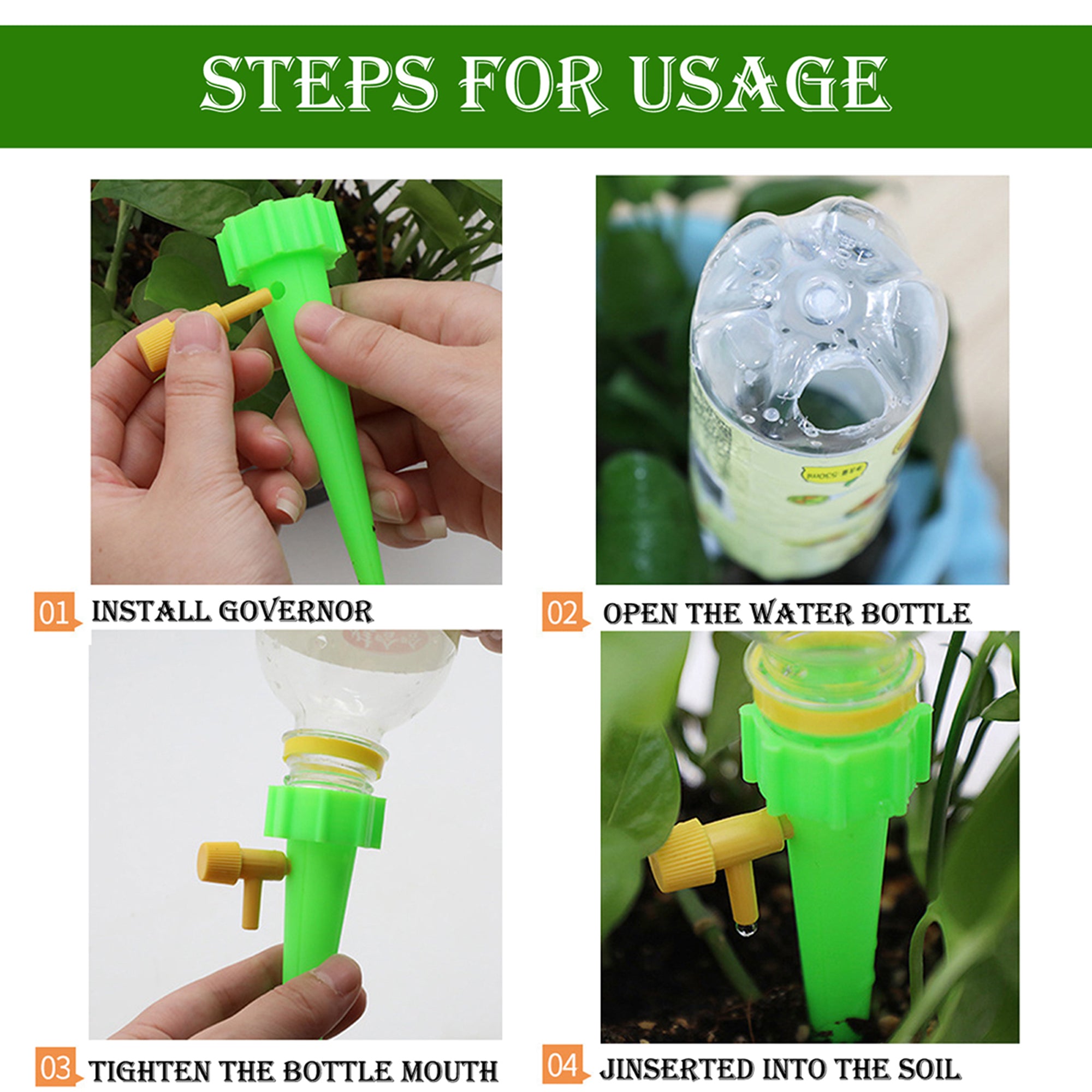 Luckinbaby Automatic Watering Timer， Self Plant Dripping Watering Spikes