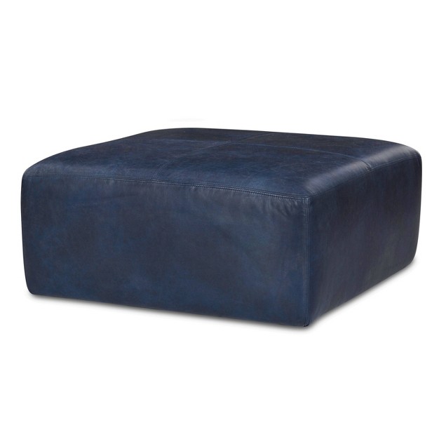 Yosemite Ottoman Midnight Blue Poly amp Bark