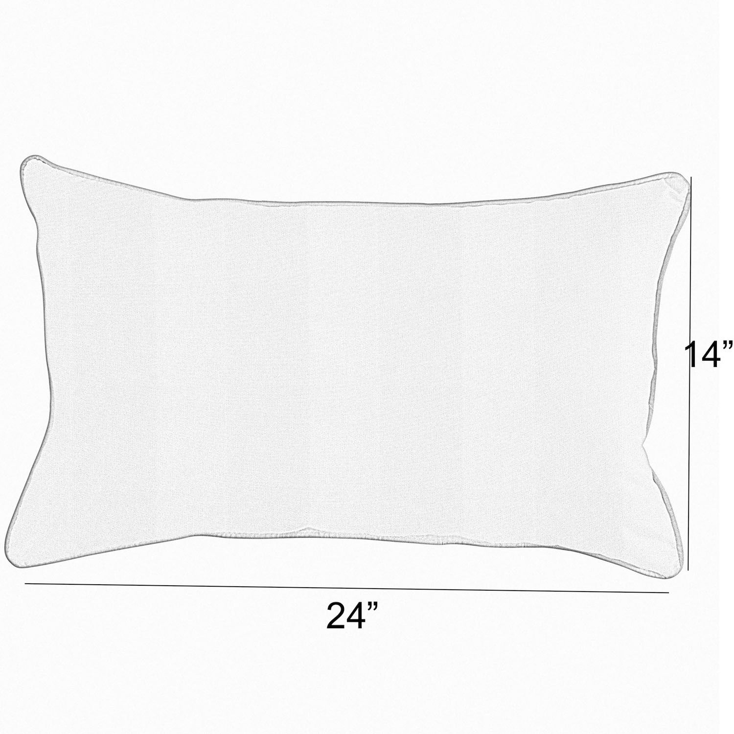 Sorra Home Indoor Outdoor 24 in. x 14 in. Corded Pillows 2-Piece Set