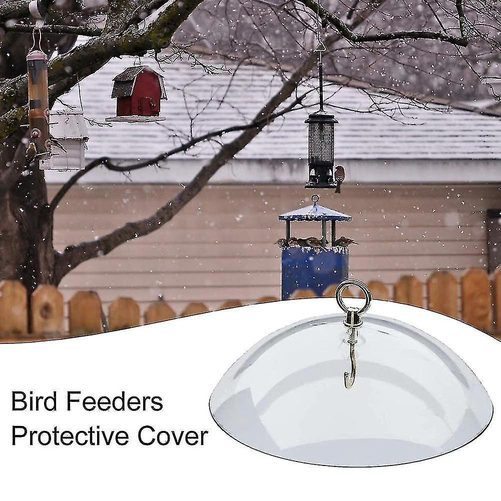 Protective Dome Cover For Hanging Bird Feeders Transparent