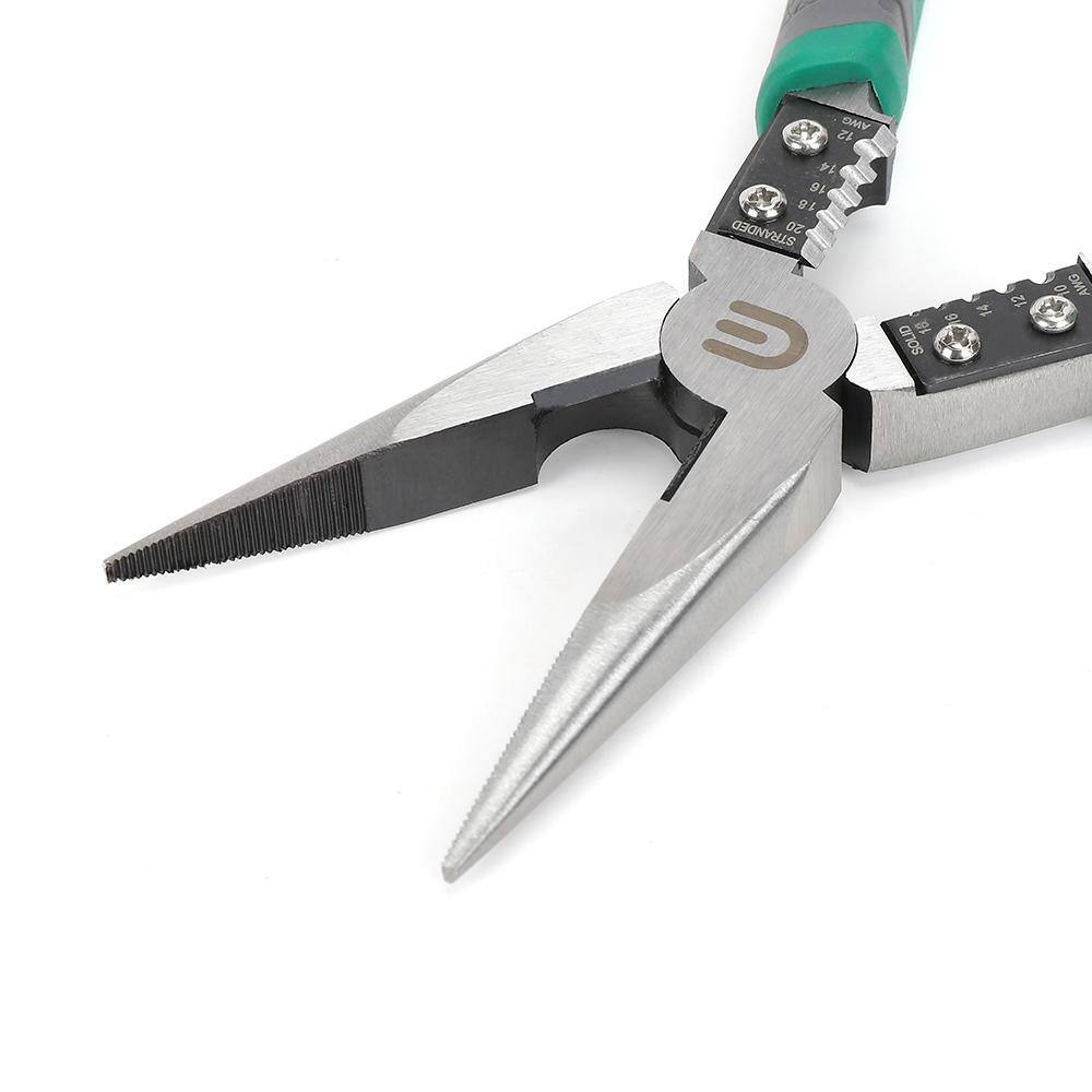 Commercial Electric 8 in. Long Nose Pliers and Stripper CE190203