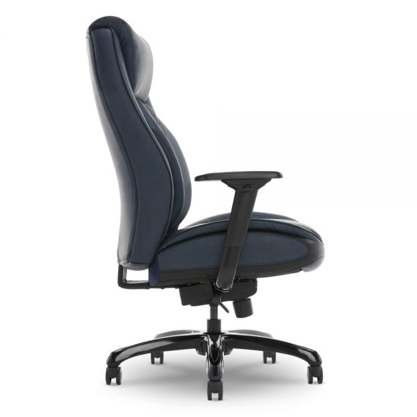 Shaquille O'Neal Nereus Ergonomic Bonded Leather High-Back Executive Chair， Navy