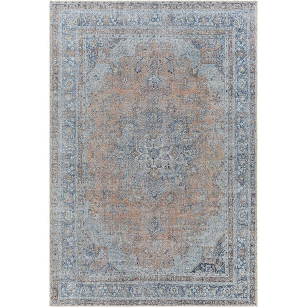 Tahmis Traditional Machine Washable Rug Blue Artistic Weavers