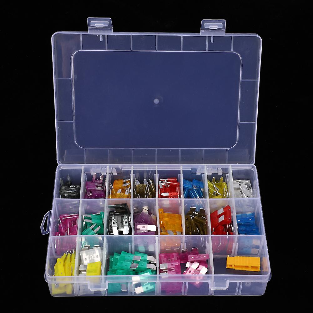 220pcs Medium Small Car Fuse Kit 2~35a Quick Blow Fuse Compartment Kit