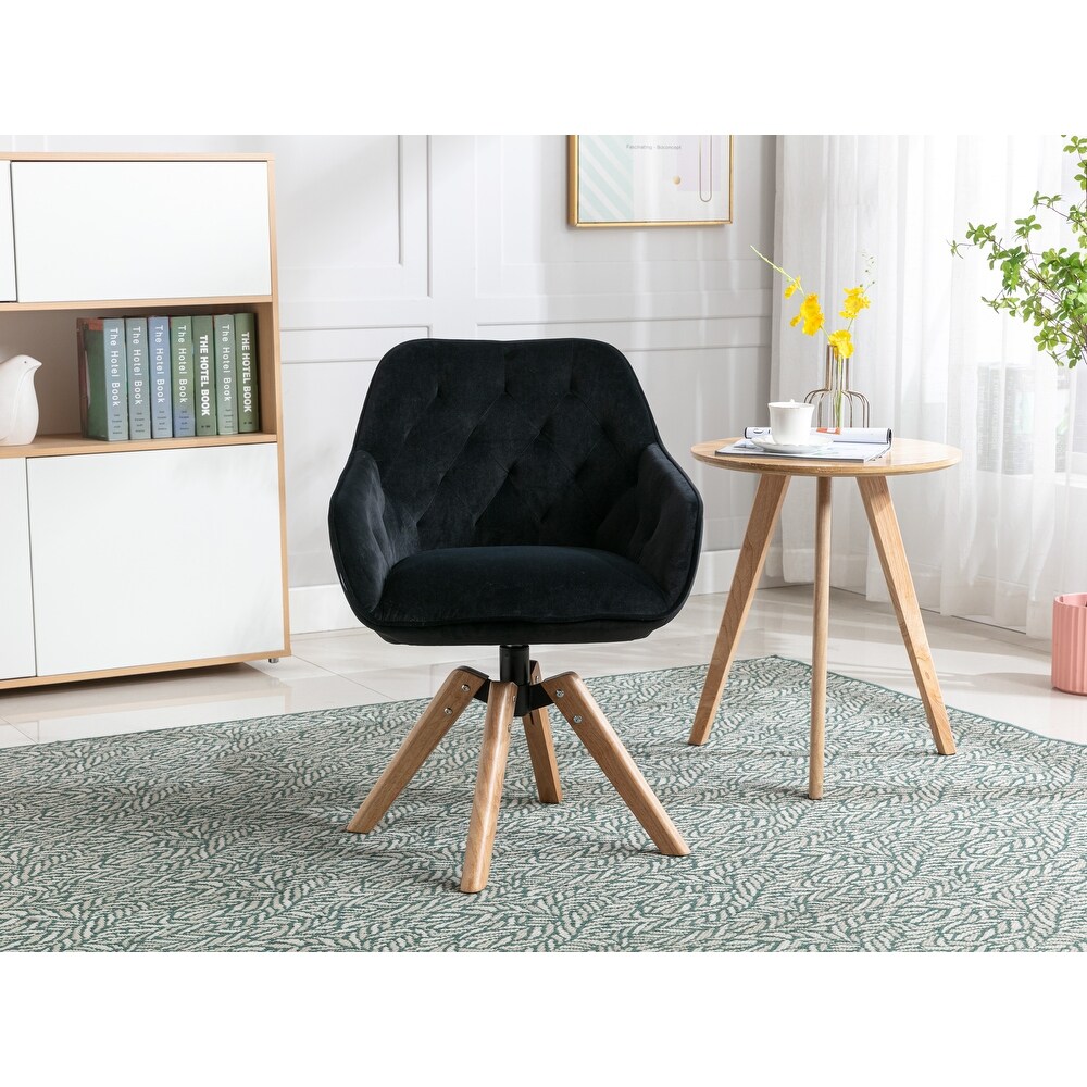 Solid Wood Tufted Upholstered Armless chair