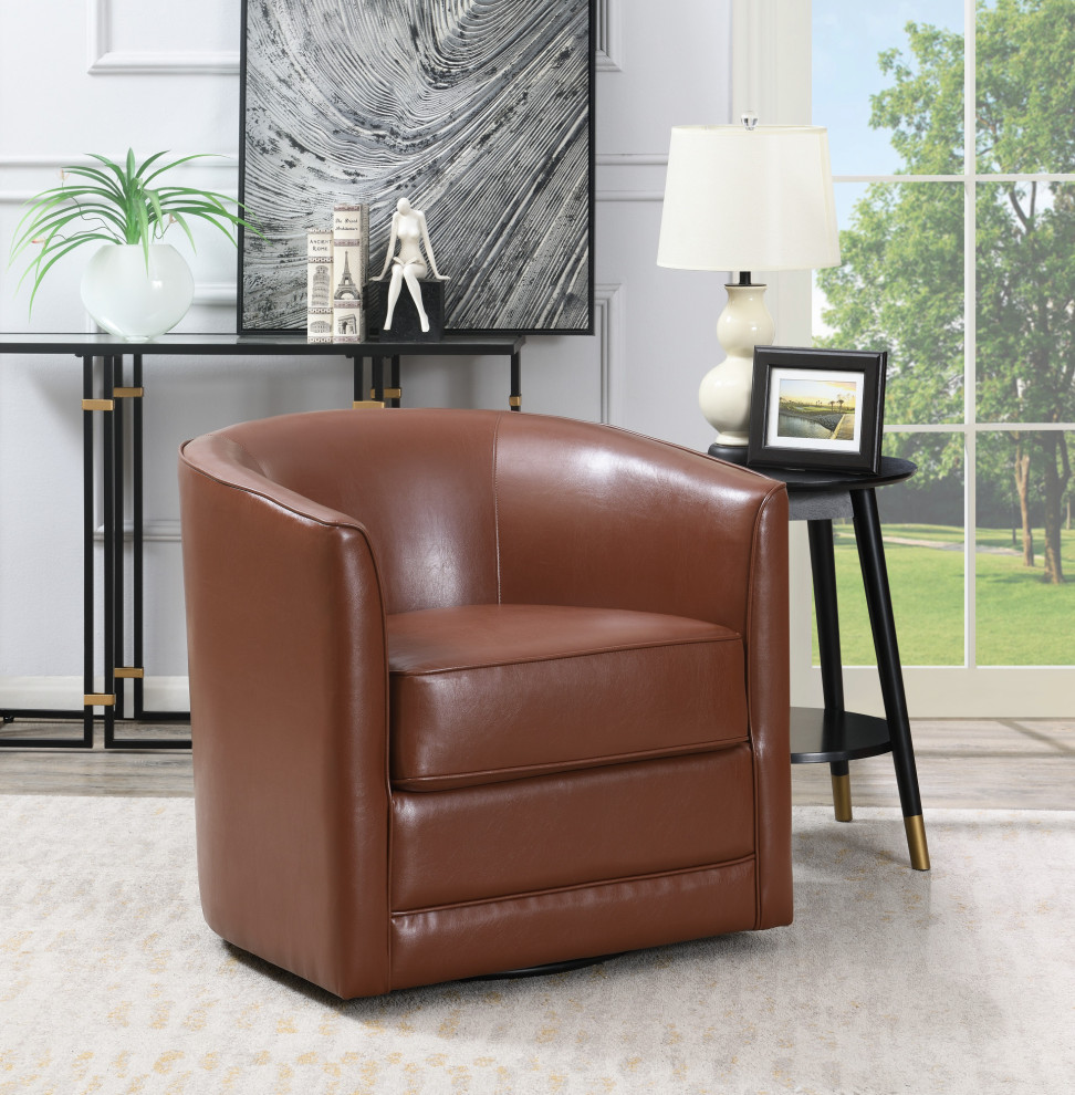 Amy Swivel Accent Chair   Contemporary   Armchairs And Accent Chairs   by Lorino Home  Houzz