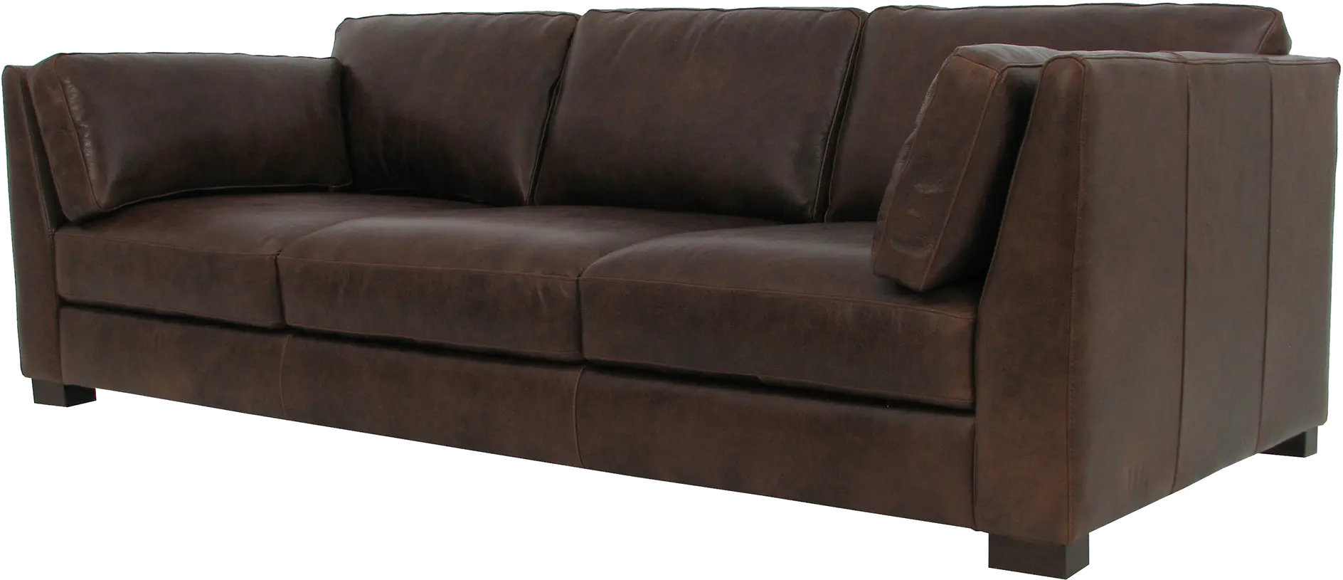 Utah Brown Leather Sofa