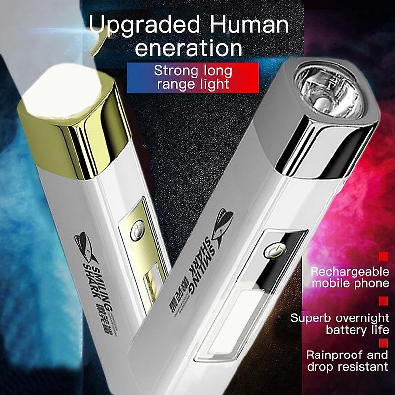 Strong Side Lights Flashlight Smile Shark Floodlight Mini Portable Compact Walking Daily Portable