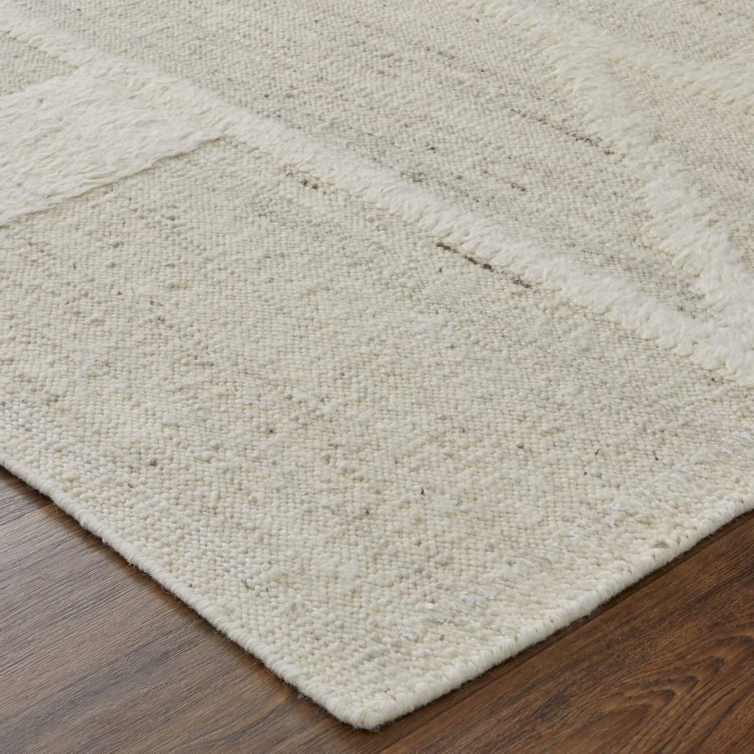 Saena Checkered Hand Woven Ivory / Beige Rug