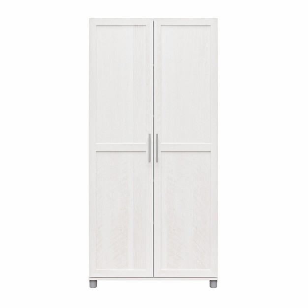 Utility Storage Cabinet Ivory Oak