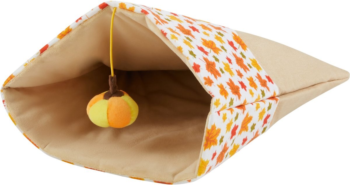 Frisco Fall Leaf Cat Sack Cat Toy with Catnip