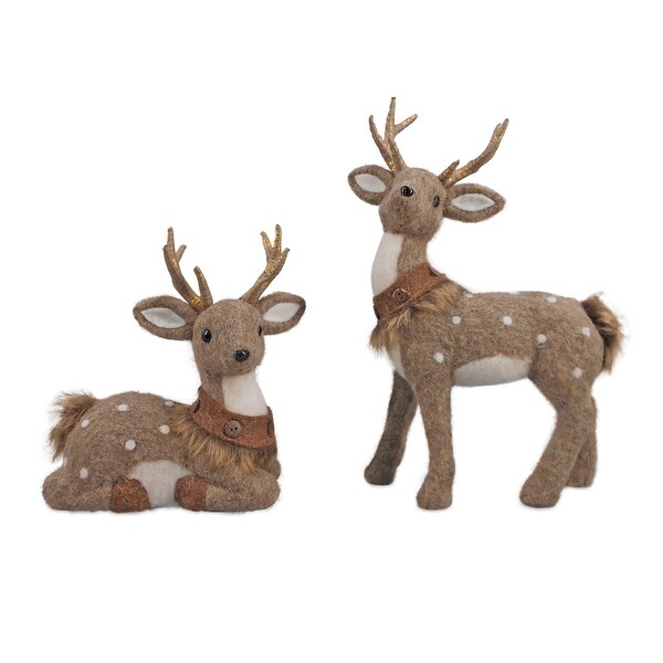 Deer (Set of 2) 10.5H，14.5H Foam / Fabric