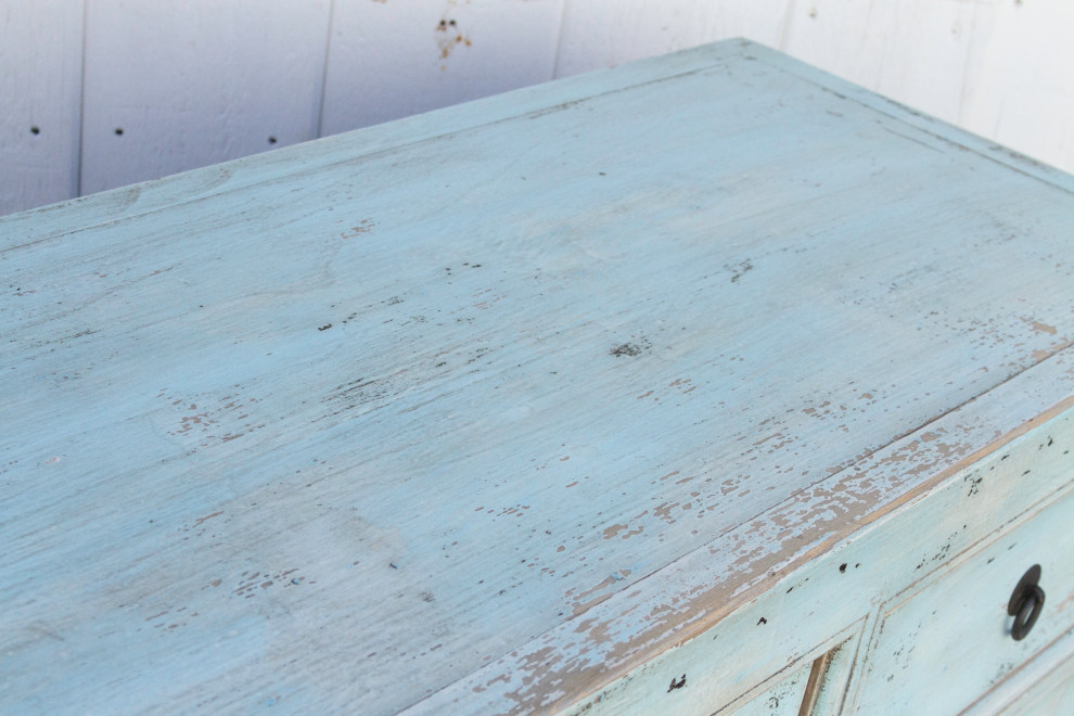 Powder Blue Farmhouse Buffet Cabinet   Asian   Accent Chests And Cabinets   by De cor  Houzz