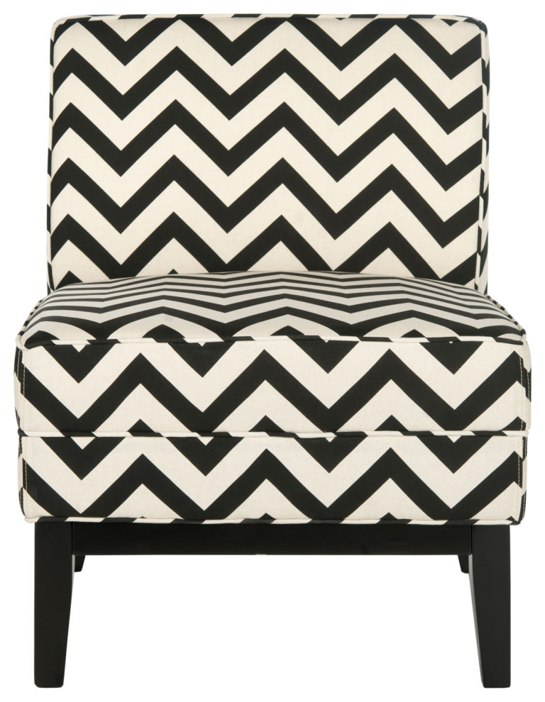 Imagine Chair Black/ White   Transitional   Armchairs And Accent Chairs   by AED Luxury Home Decor  Houzz