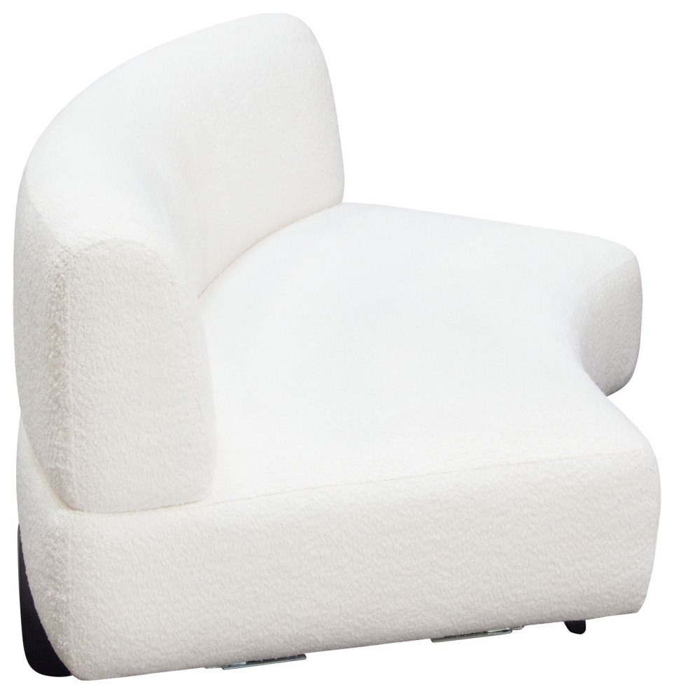 Vesper Curved Armless Sofa  White   Transitional   Sofas   by AMOC  Houzz