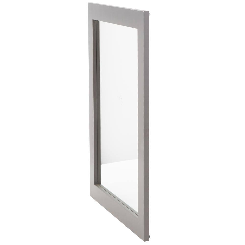 Home Decorators Collection 31 in. W x 26 in. H Wood Framed Wall Mirror in Taupe Gray WTWM26-TG