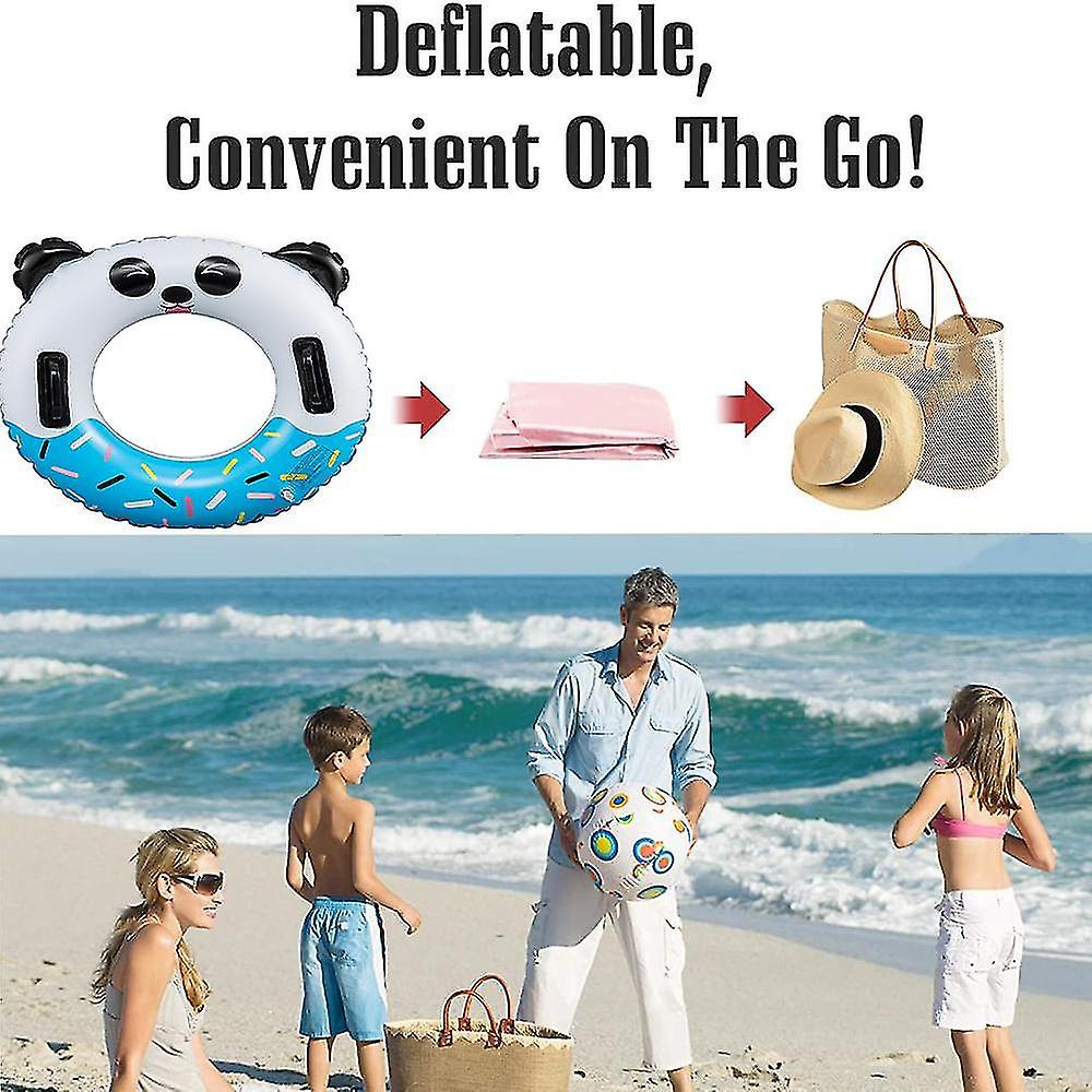 Swimming Ring For Kids Inflatable Pool Floats Toddlers Swim Tube With Handles Water Toys For Beach Pool Party