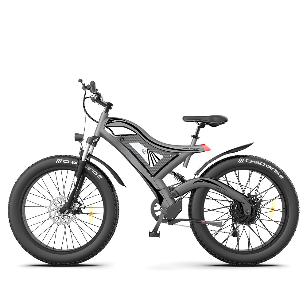 Granway Full Suspension 48V 750W Power Ebike 15Ah Lithium Battery Electric Mountain Bike 26 Inch Fat Tire Electric Bicycle Bike