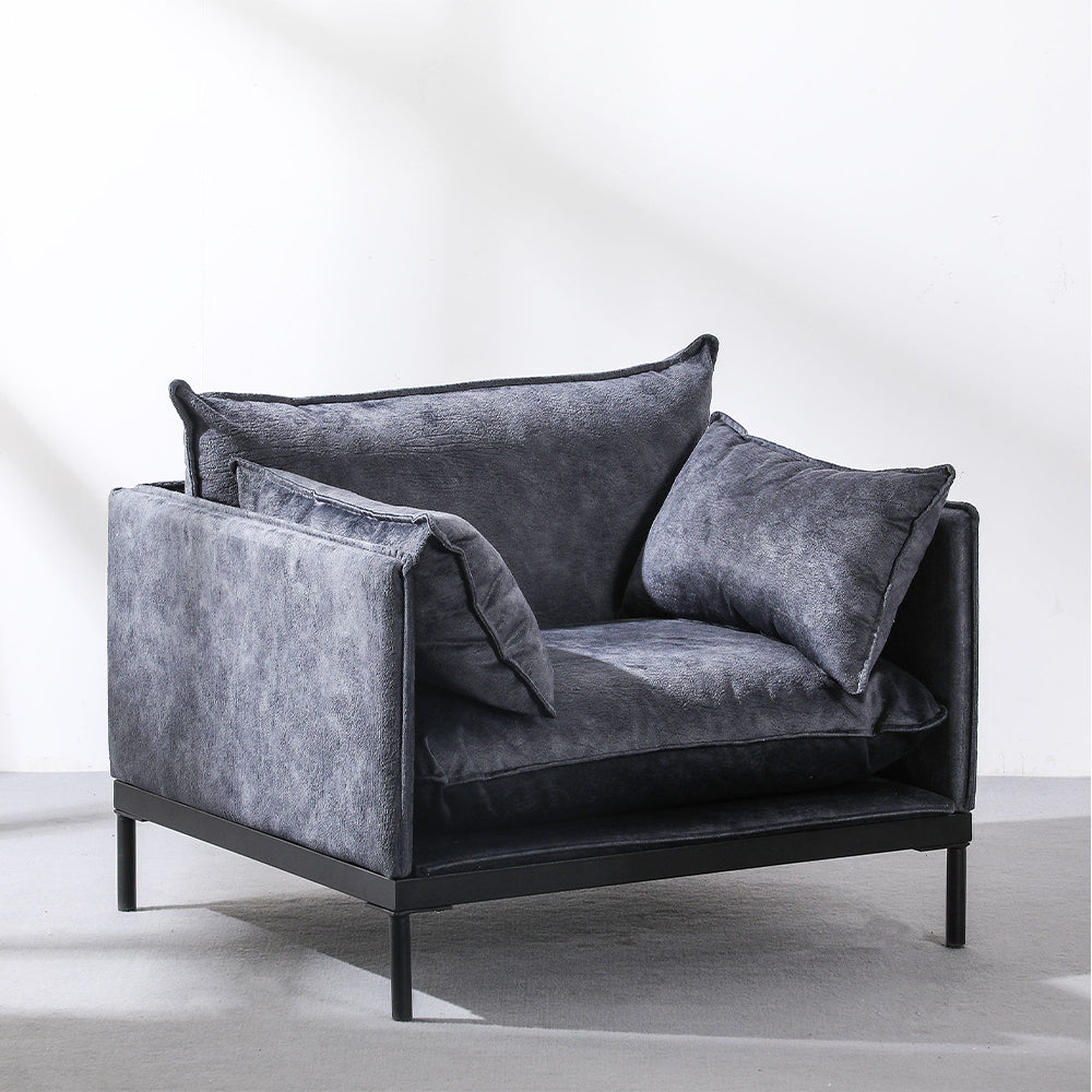 SINCLAIR Fabric Armchair in Charcoal