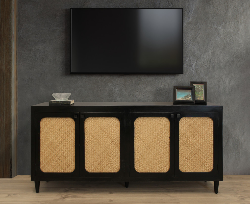 Navice 4 Door Sideboard   Midcentury   Entertainment Centers And Tv Stands   by Moti  Houzz